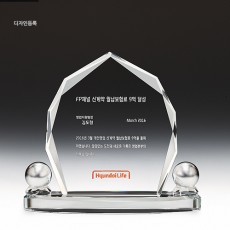 크리스탈 & 금속볼 상패 73-3